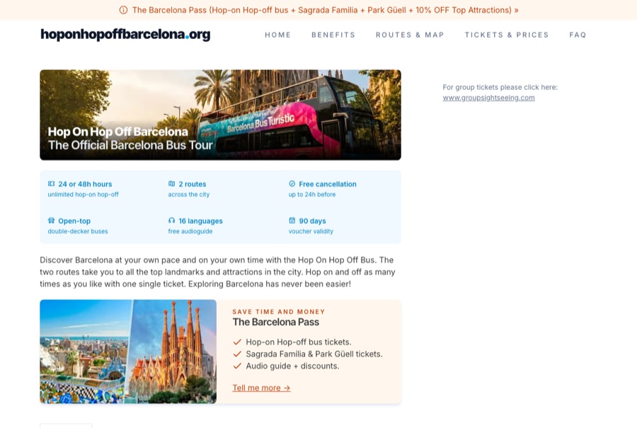 hoponhopoffbarcelona.org homepage